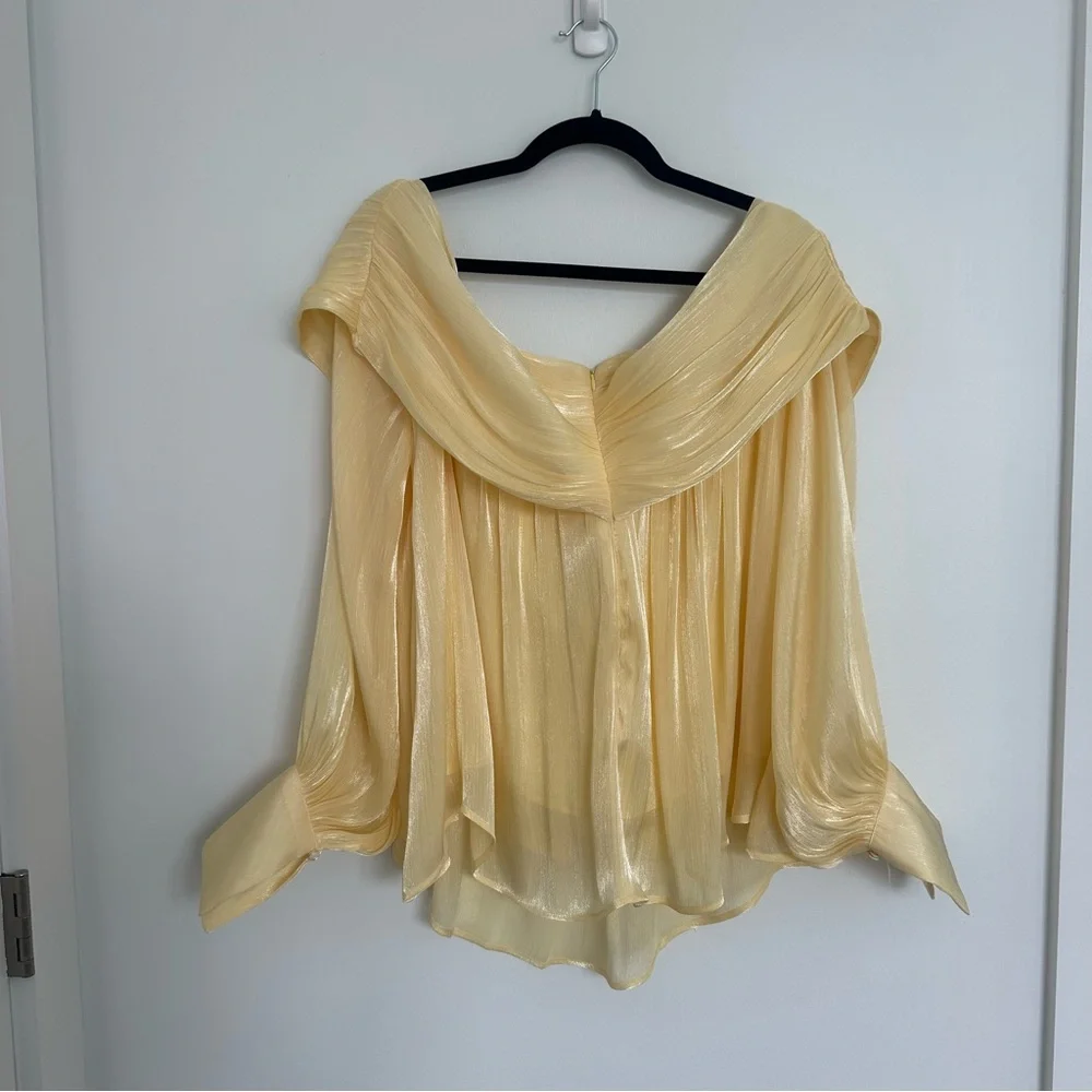 NWOT Vici Dellie Pleated Off The Shoulder Top - Picture 9 of 10